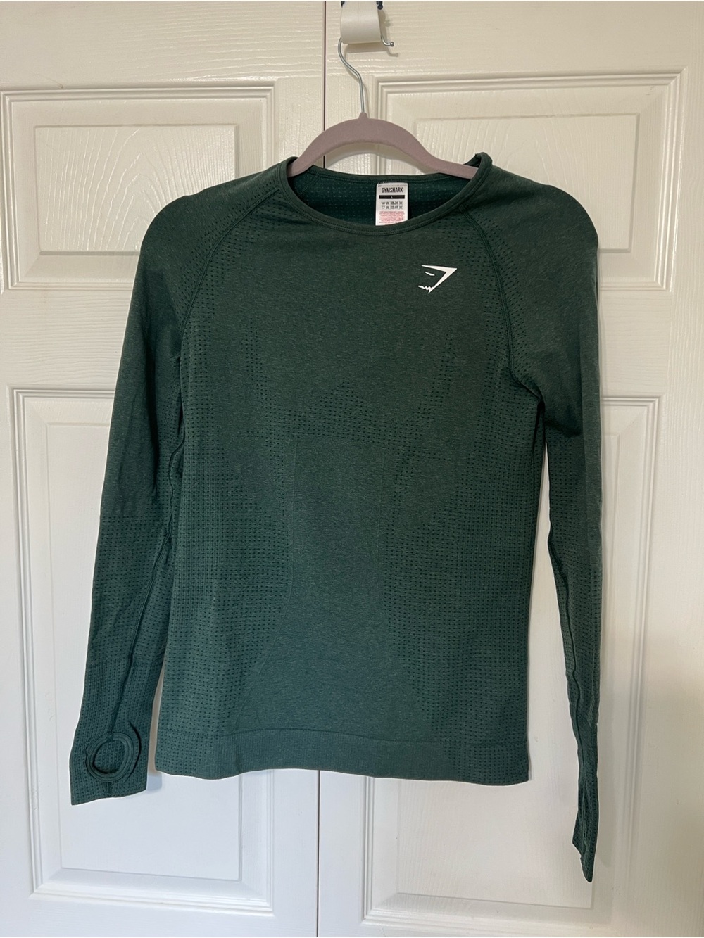 NWOT Gymshark Seamless Long Sleeve Top - Dark Green Marl - L
